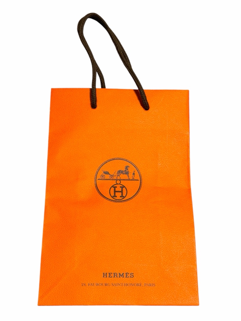 Herms Orange Paper Shopping Bag Small Luxury Gift Bag